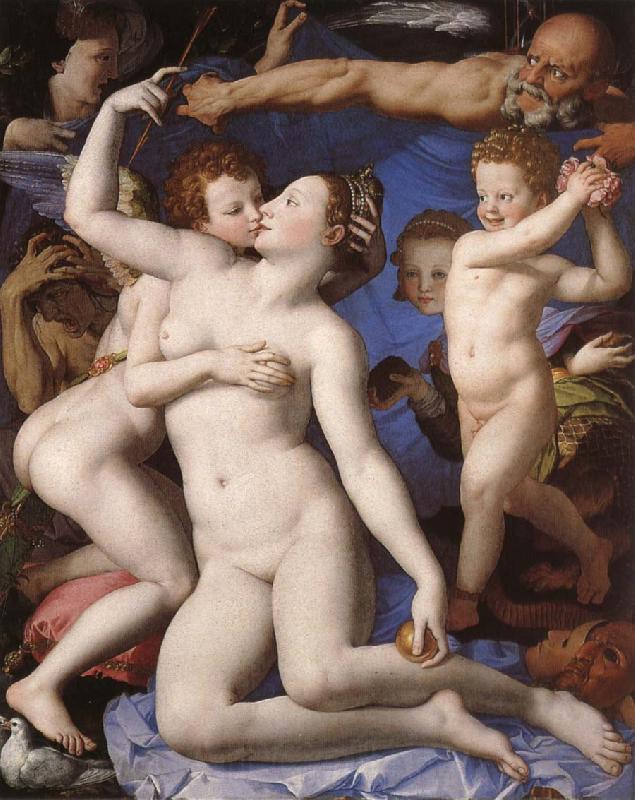 BRONZINO, Agnolo Allegories over Karleken and Time Norge oil painting art